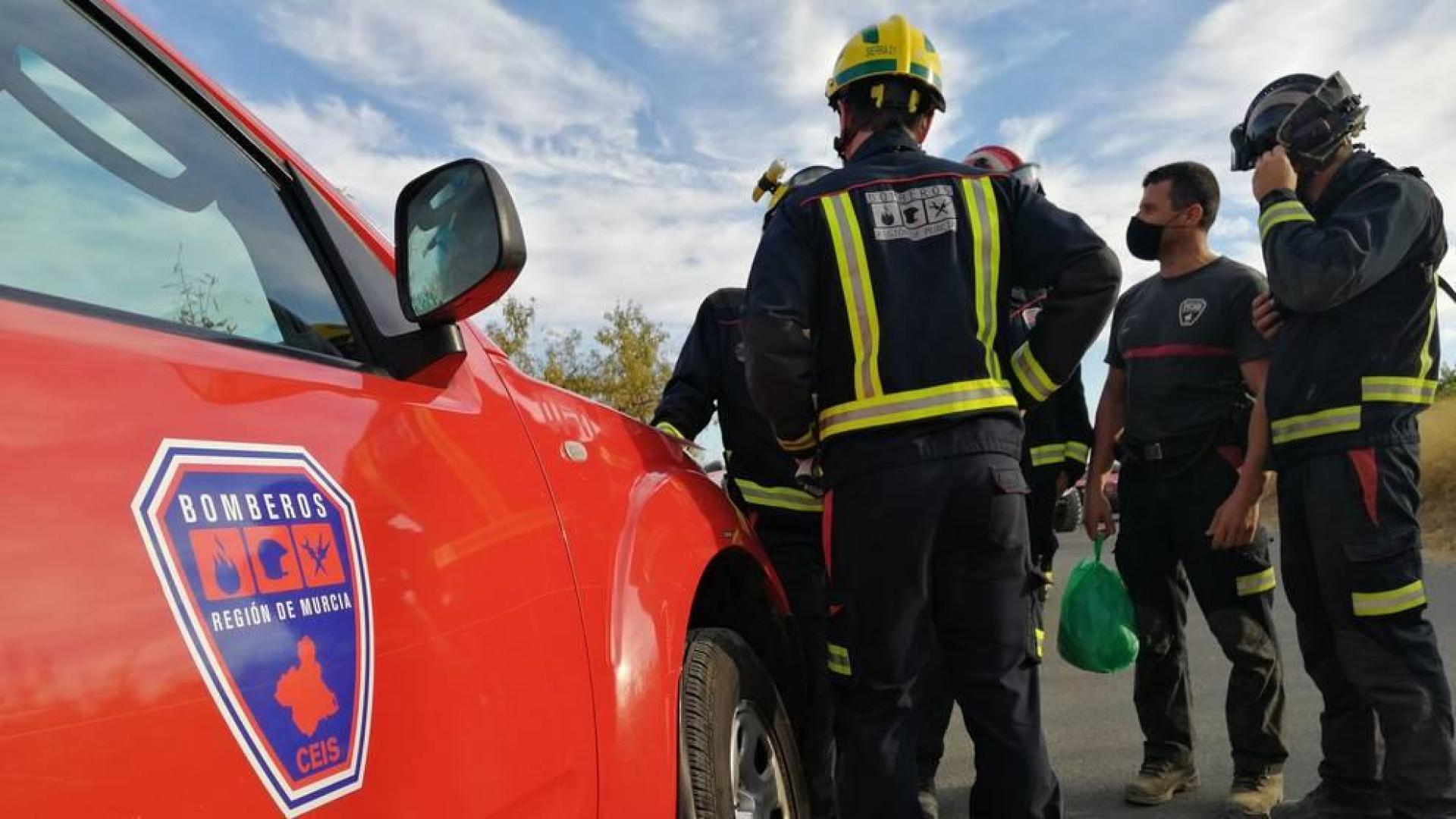 Bomberos de Murcia en un incendio anterior