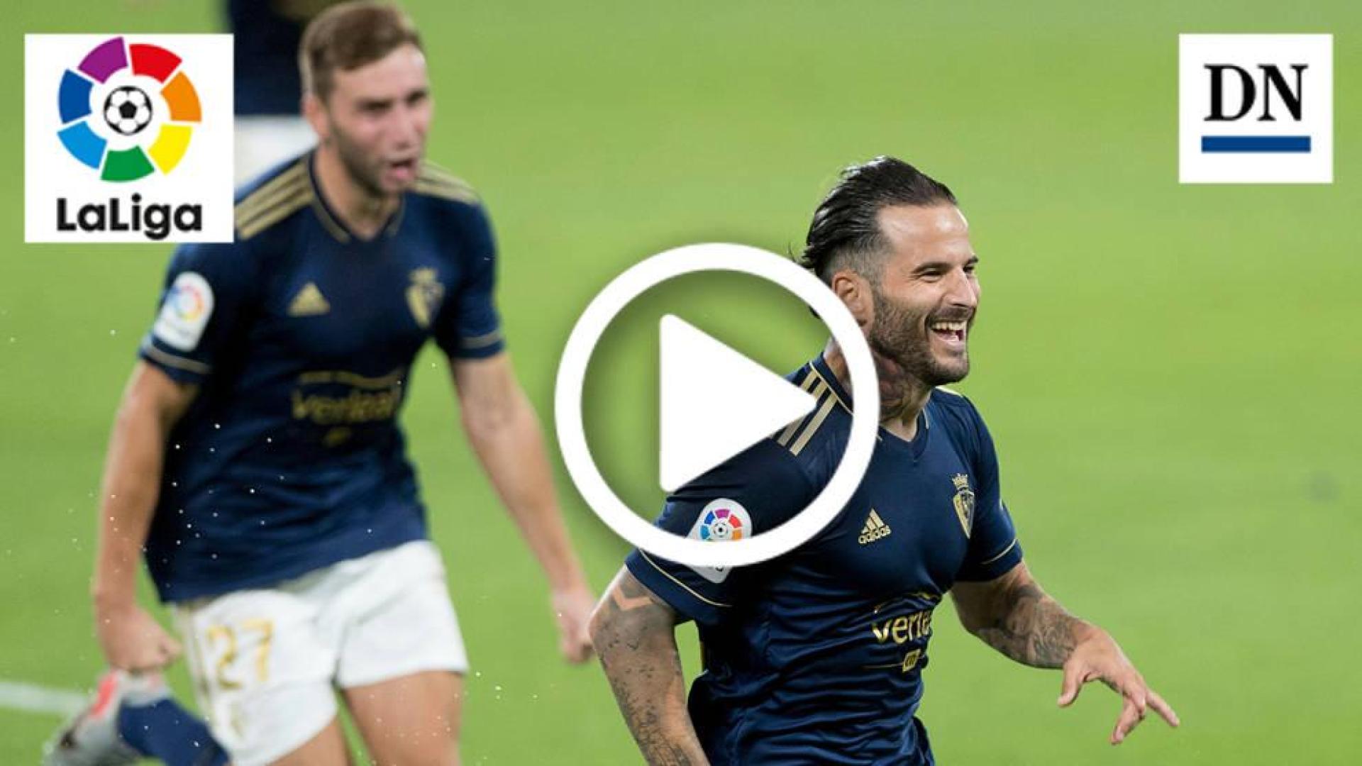 Resumen del Cádiz-Osasuna: gol de Rubén García