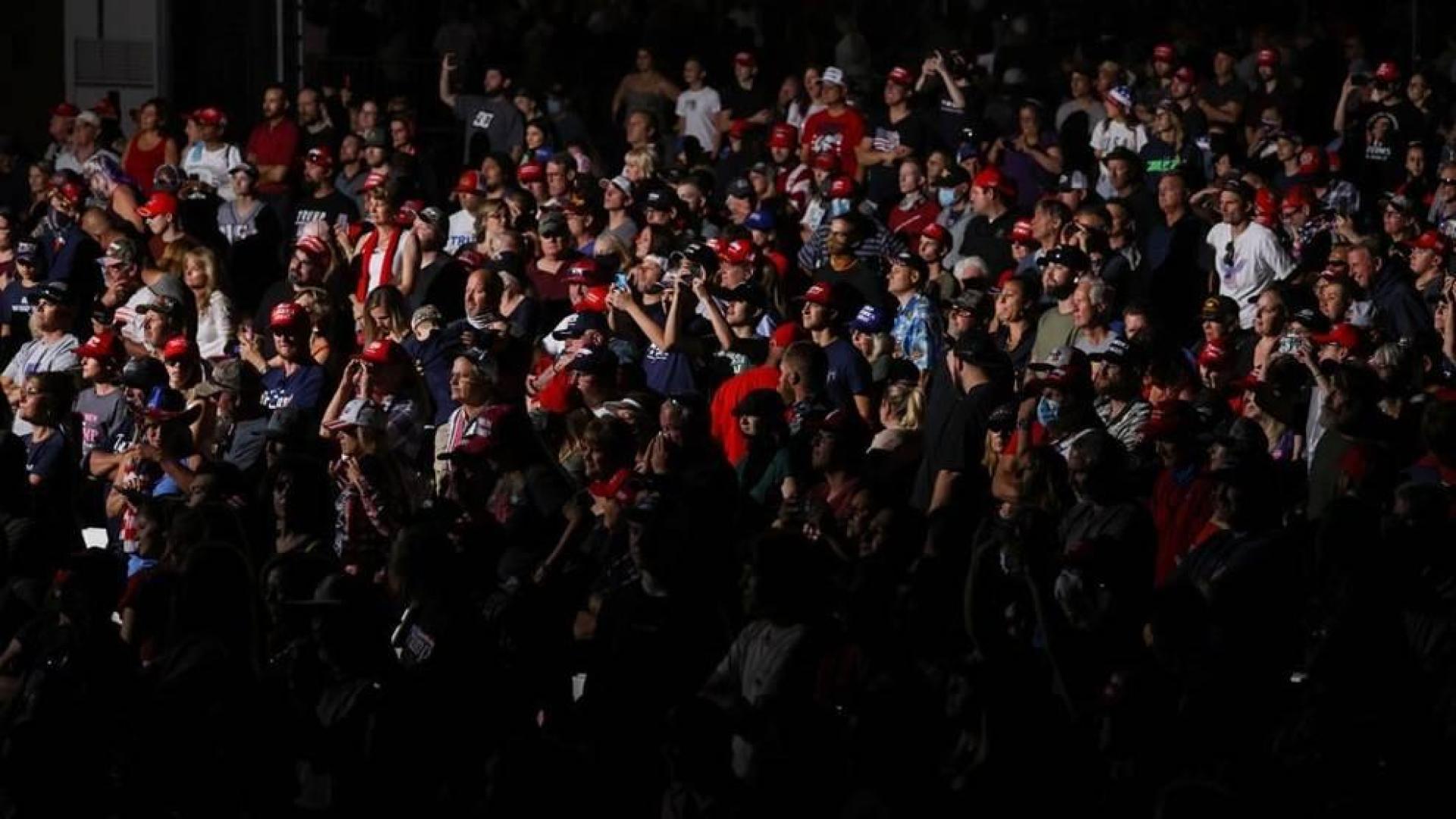 Asistentes al mitin de Trump en Nevada.