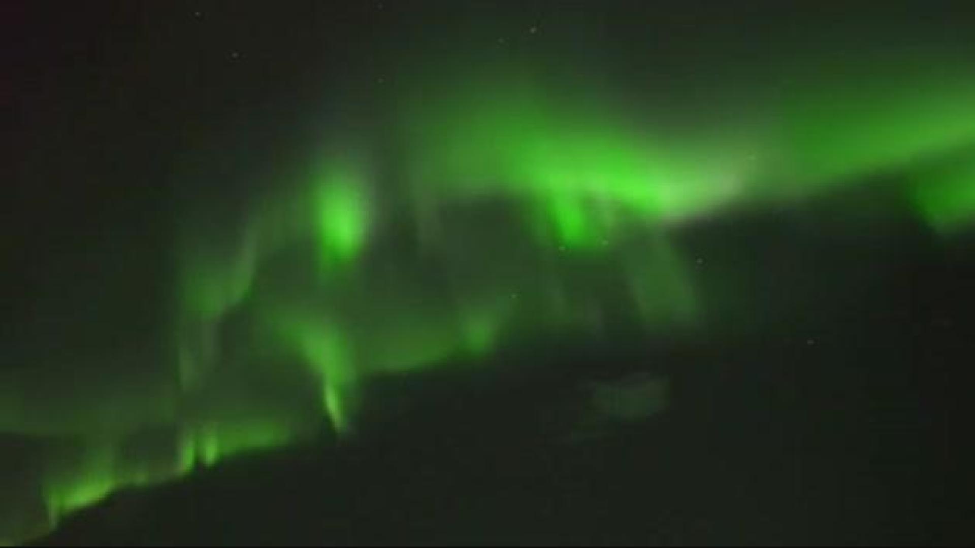Auroras boreales en el cielo de Finlandia