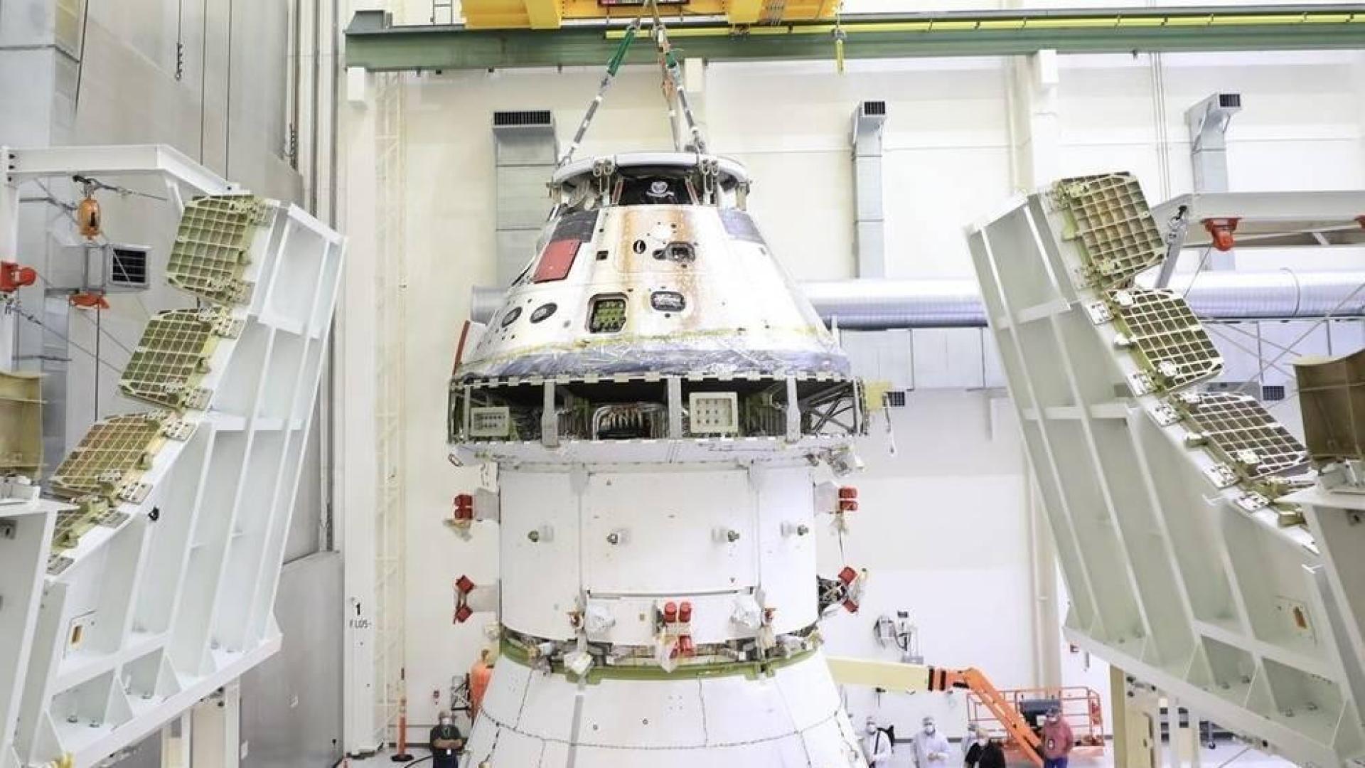 Primera imagen de la nave Orion integrada para ir a la Luna.