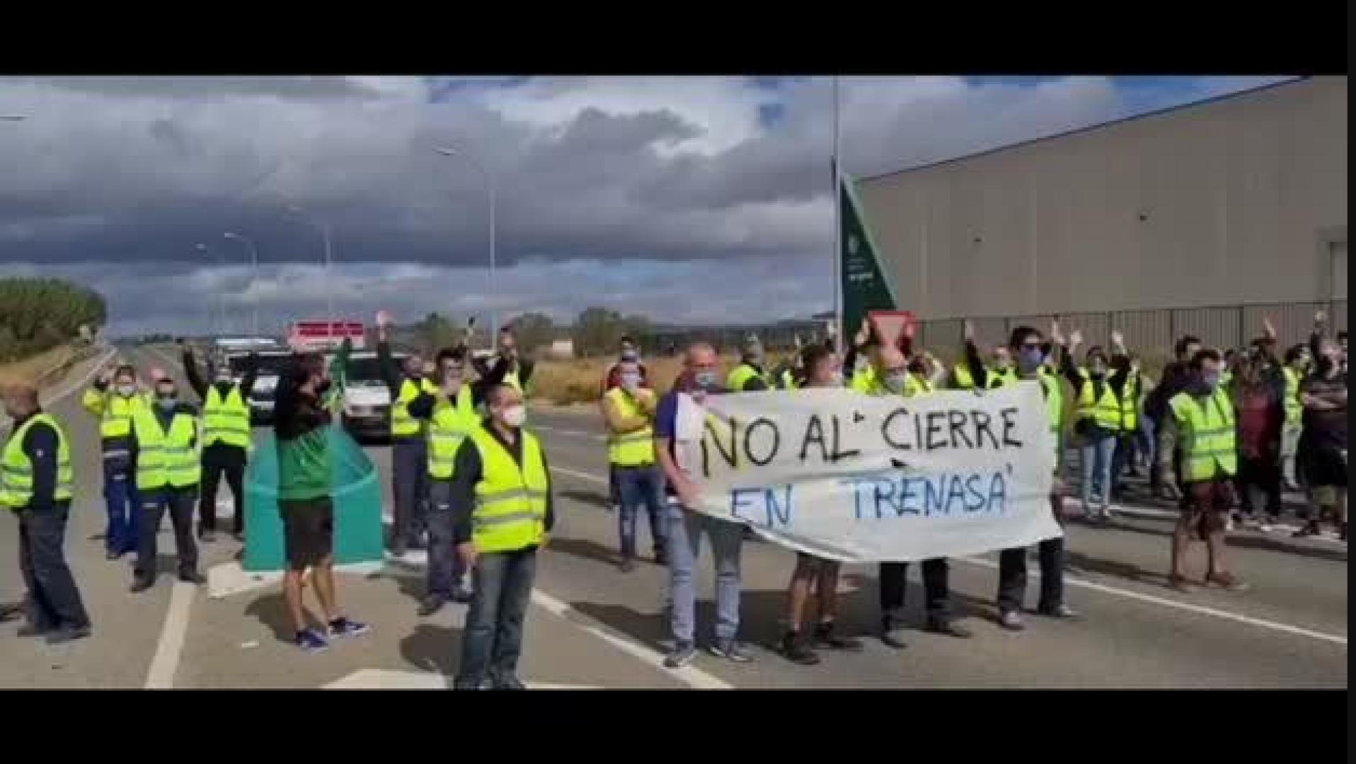 Protesta de los empleados de Trenasa