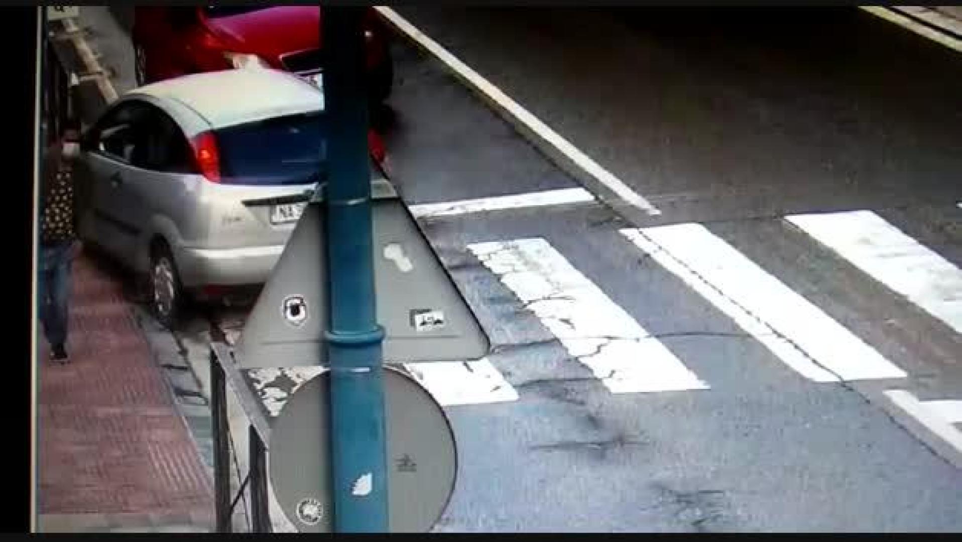 Vídeo de una mariobra peligrosa en Tafalla