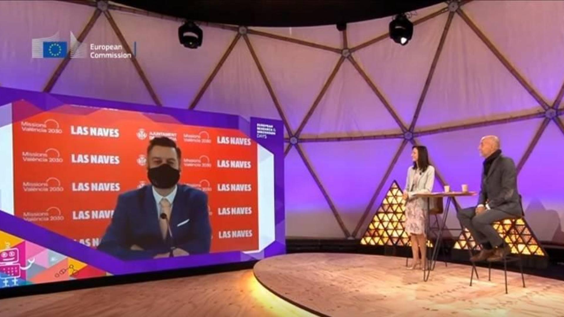 El concejal de Innovación del Ayuntamiento de València, Carlos Galiana, presenta a la ciudad como candidata a Capital Europea de la Innovación.