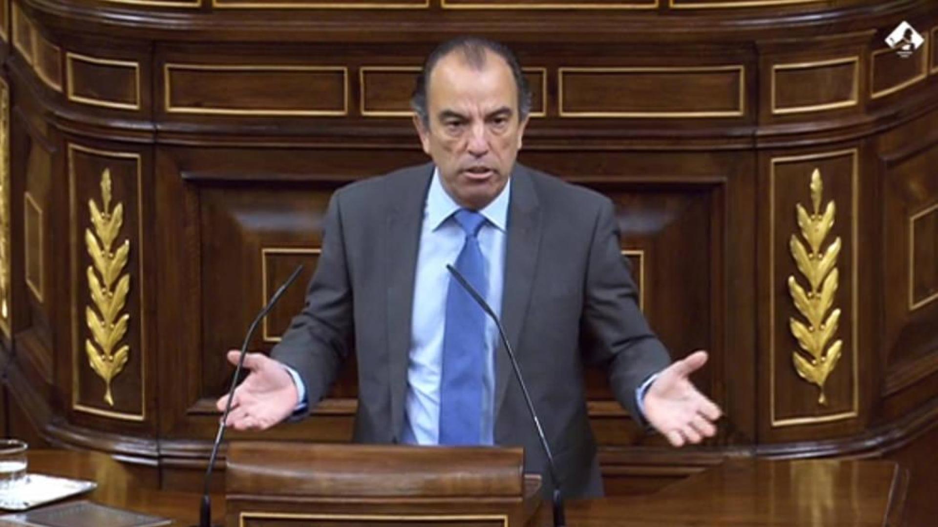 Carlos García Adanero, durante su discurso en el Congreso de los Diputados.