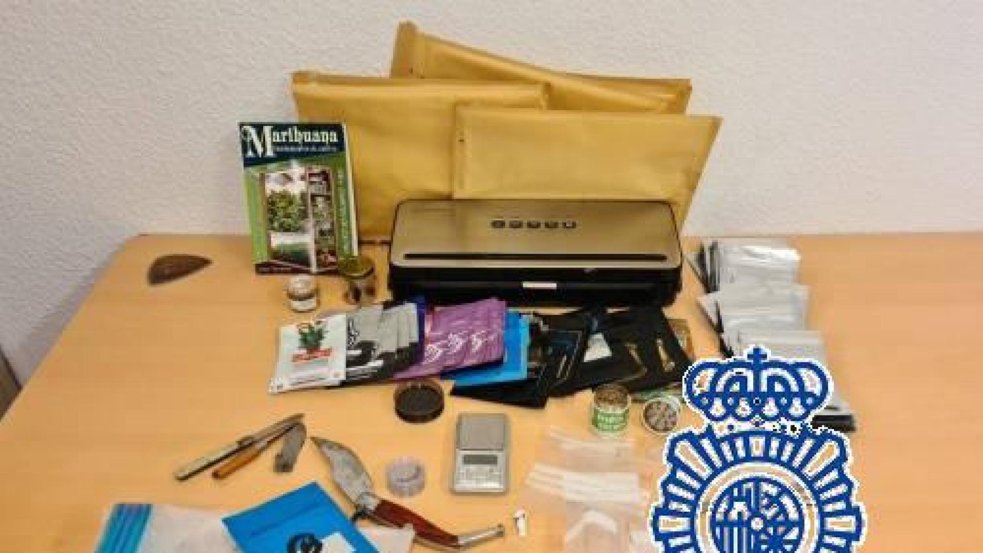 Droga incautada tras el envío de marihuana de Málaga.