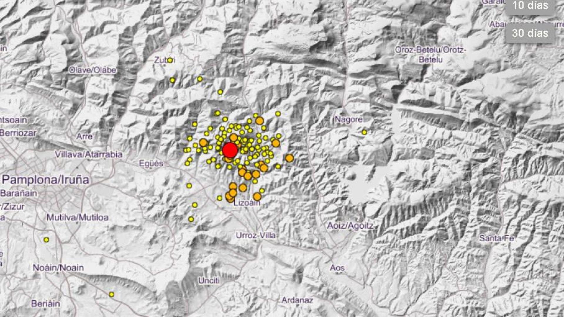 Lizoáin vuelve a ser el epicentro de 9 temblores esta madrugada