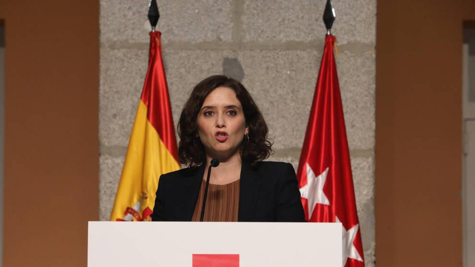 Comparecencia de la presidenta de la Comunidad de Madrid, Isabel Díaz Ayuso, para detallar las nuevas medidas en la región ante el COVID-19