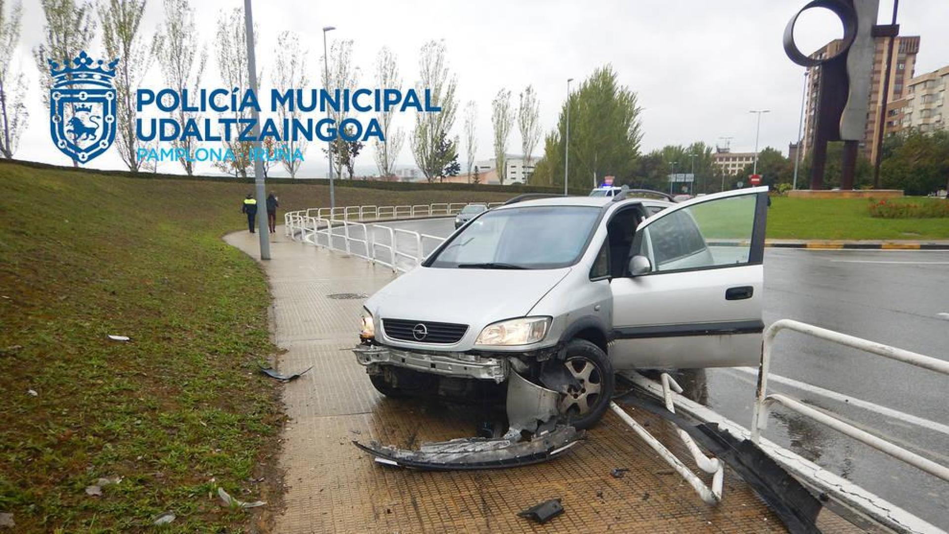 La lluvia causa varias salidas de vía en las Pamplona
