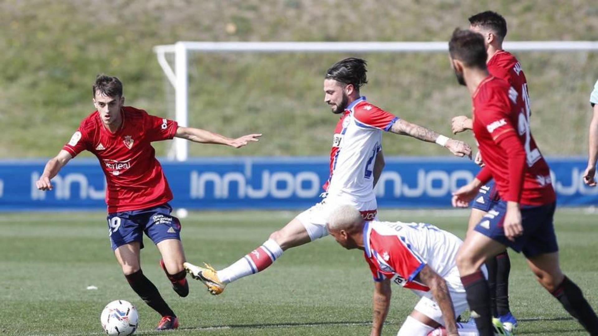 Aimar Oroz, en un momento del amistoso.