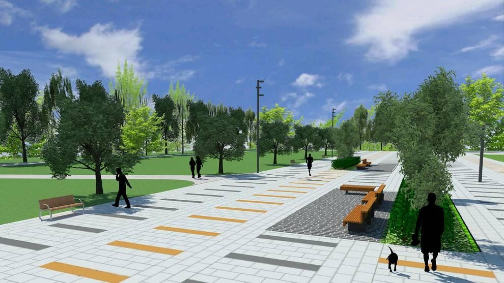 Recreación virtual del nuevo diseño, sin pista de patinaje.