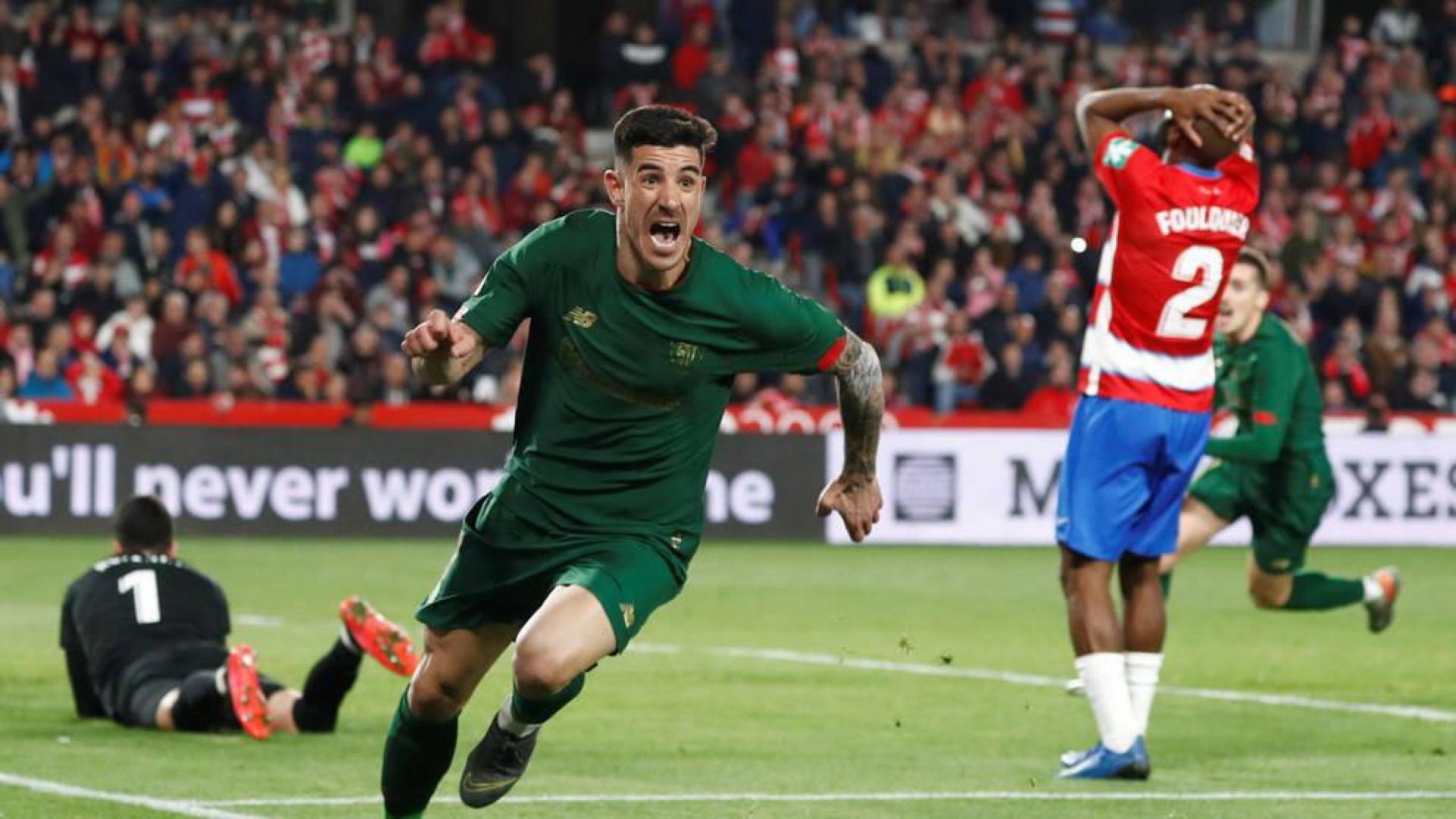 Yuri celebra su gol, que mete al Athletic en la final.