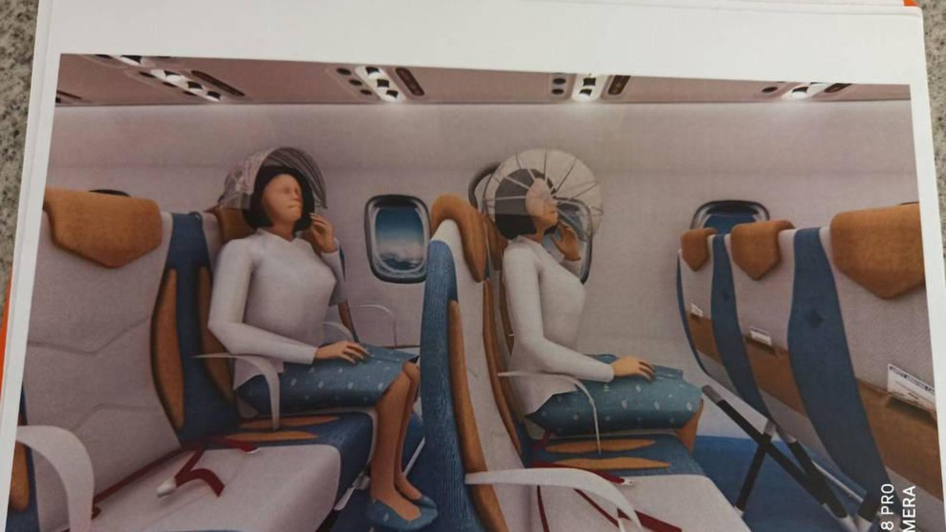 La idea de un pamplones para disminuir los contagios en aviones