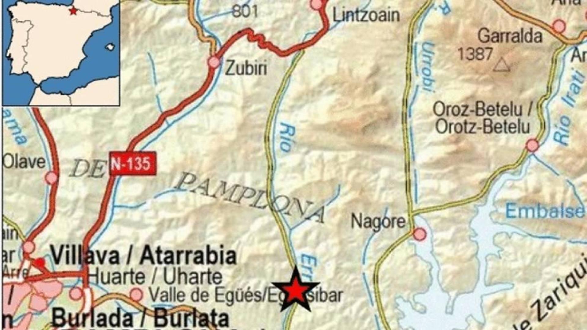Registrado un terremoto de 3,2 grados al norte de Lizoáin