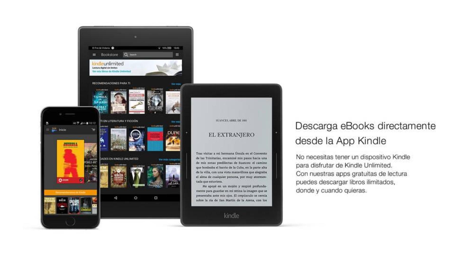 Fotografía de la página de Amazon Kidle unlimited