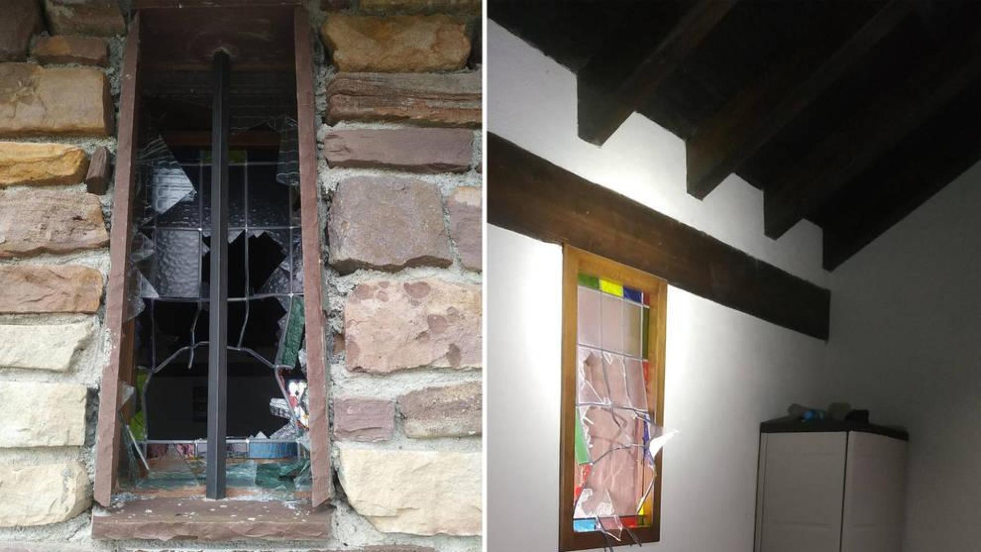 Destrozan una vidriera en la ermita de Santiago de Belate