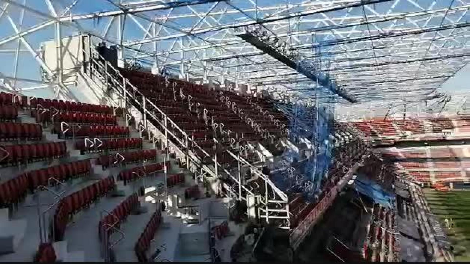 Así estan las obras de El Sadar a una semana del Centenario