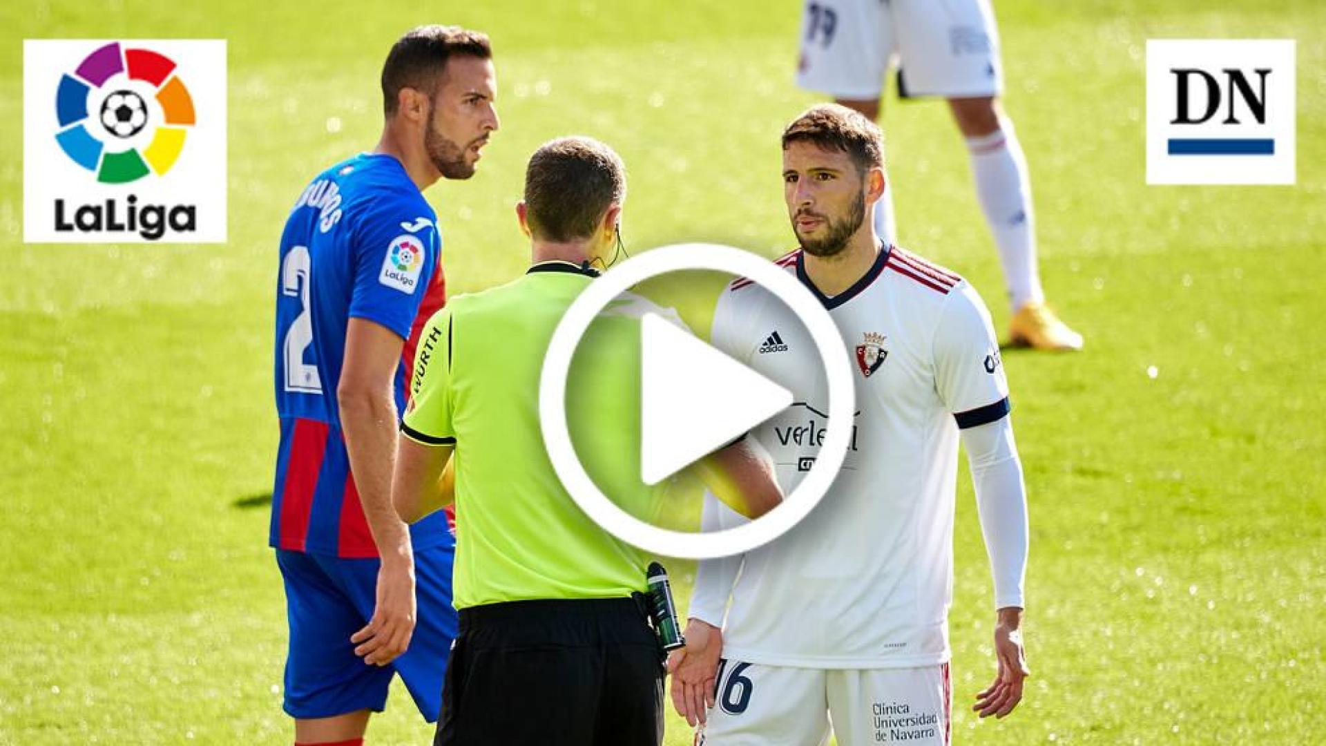 Resumen del Eibar-Osasuna en vídeo: lesión de Calleri