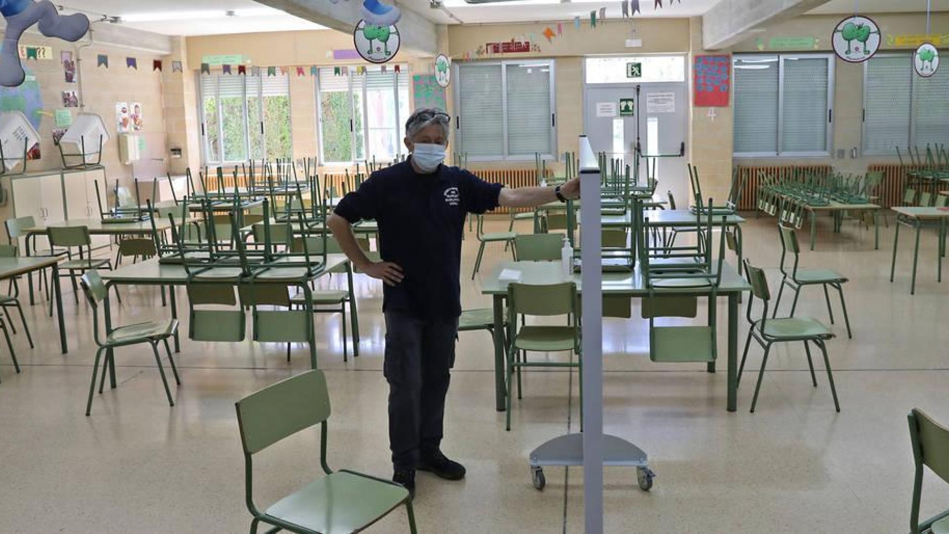 Preparativos para el inicio de curso con medidas anti Covid en el Colegio Hilarión Eslava