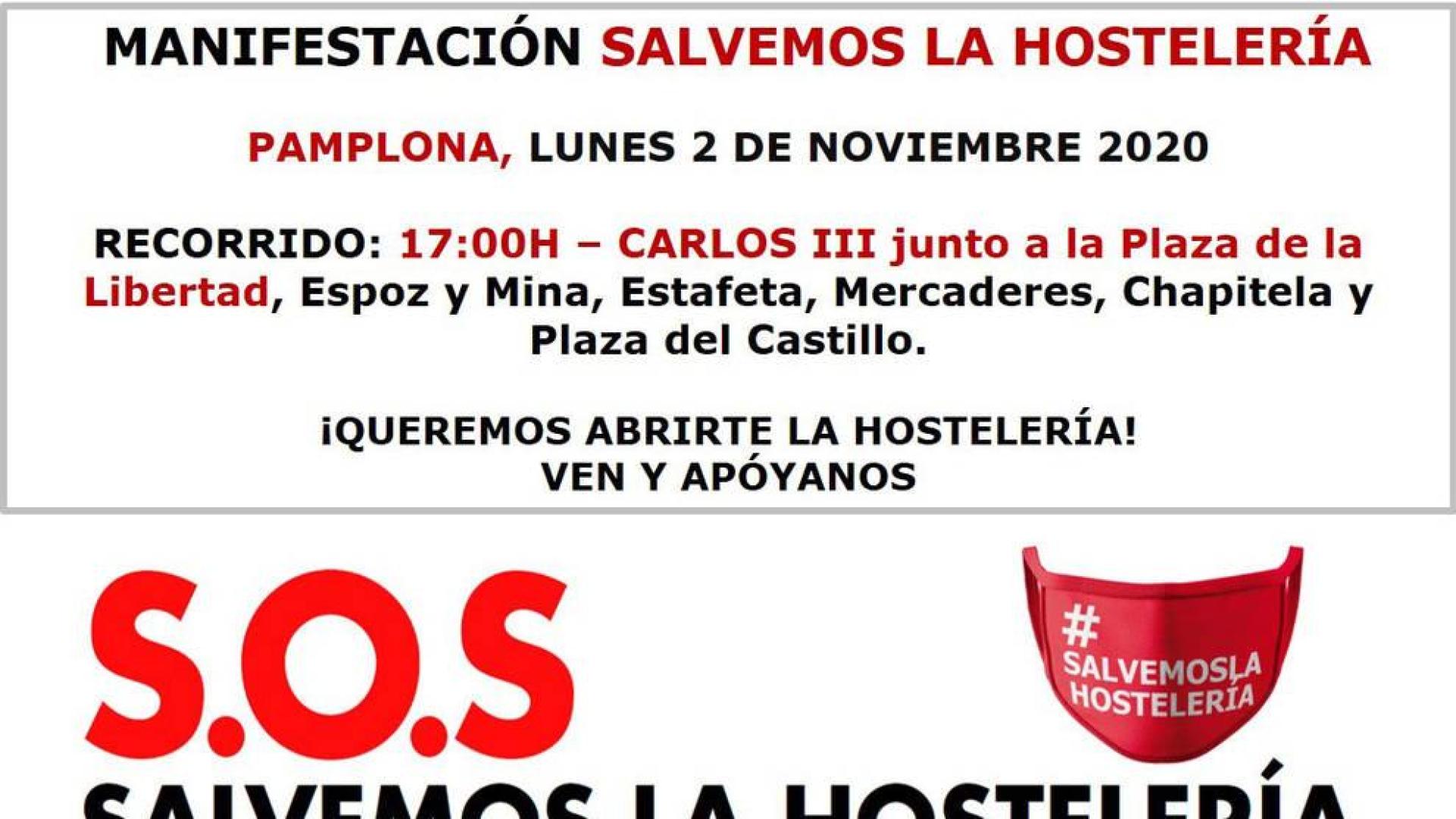 Cartel de la convocatoria de la manifestación.