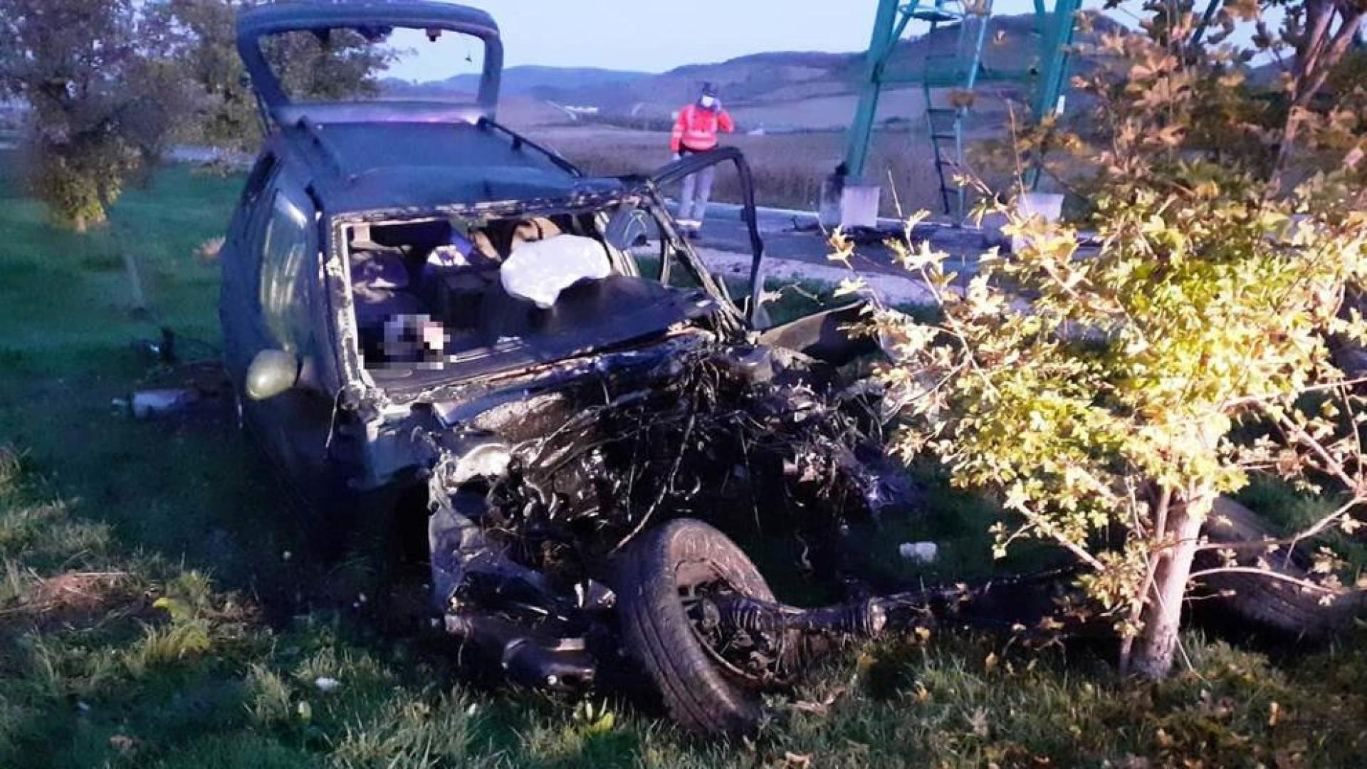 Un fallecido tras salirse de la vía en Idocin