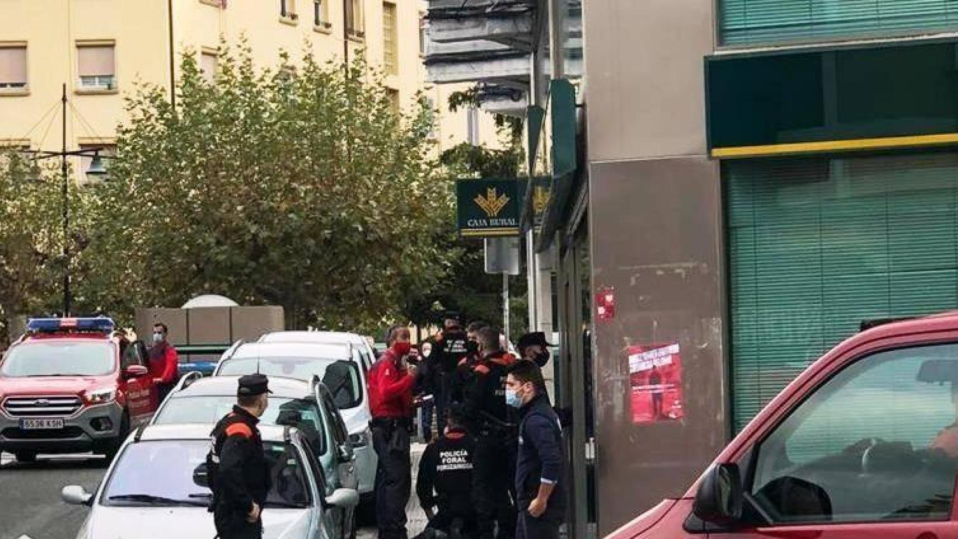 Detenido cuando salía de atracar un banco en Burlada