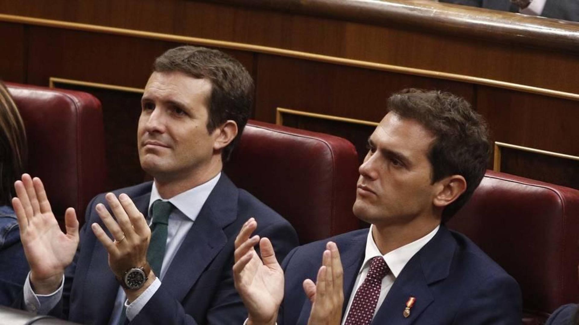 Foto genérica de Pablo Casado y Albert Rivera