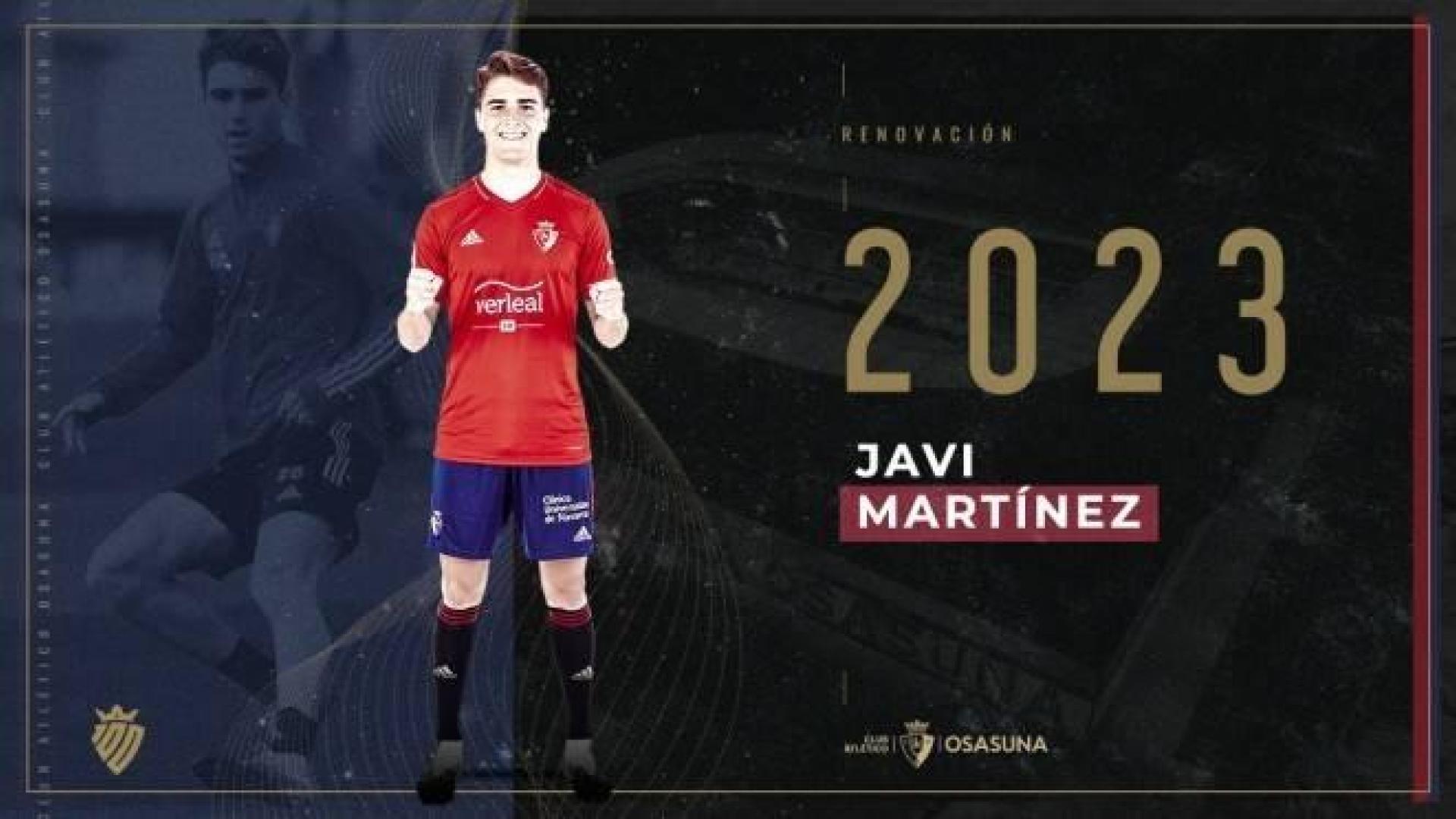 Osasuna renueva a Javi Martínez hasta el 2023