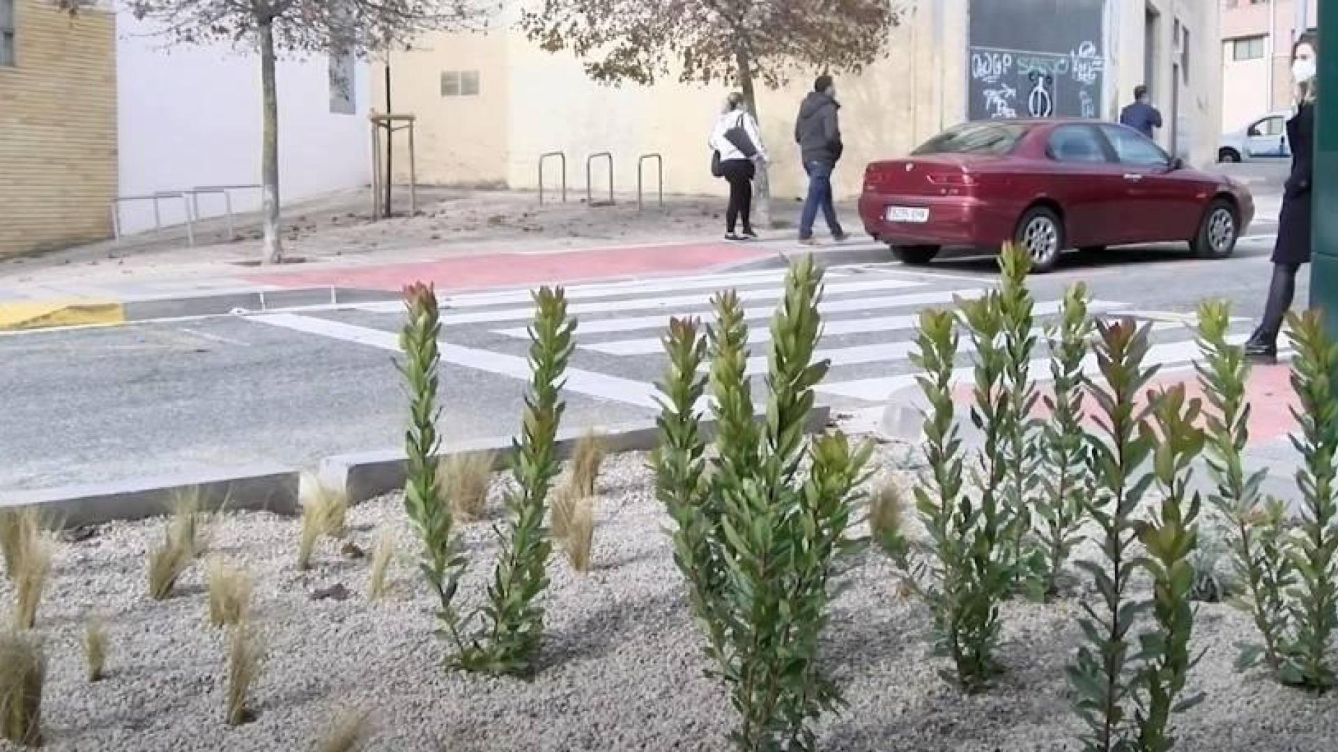 Pamplona pone en marcha el primer paso de peatones 'verde'