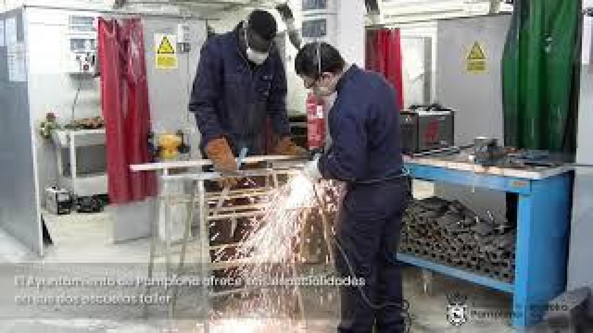 Vídeo de los trabajos de la escuela municipal de soldadura de Pamplona