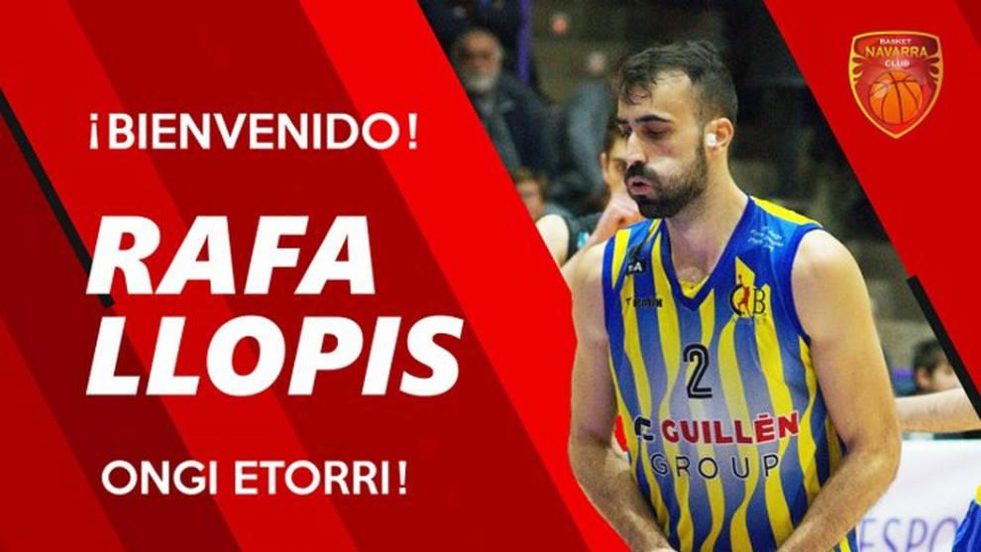 Basket Navarra ficha a Rafa Llopis en sustitución de Alexei Pérez