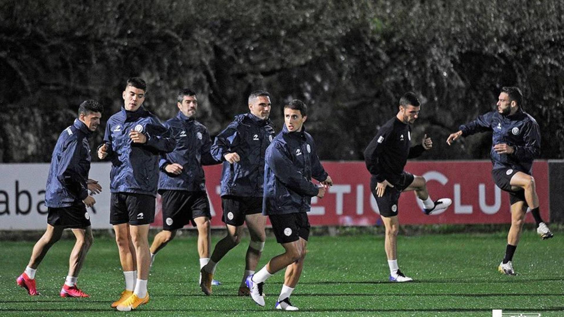 Oier y Torres, entrenando con Euskadi.