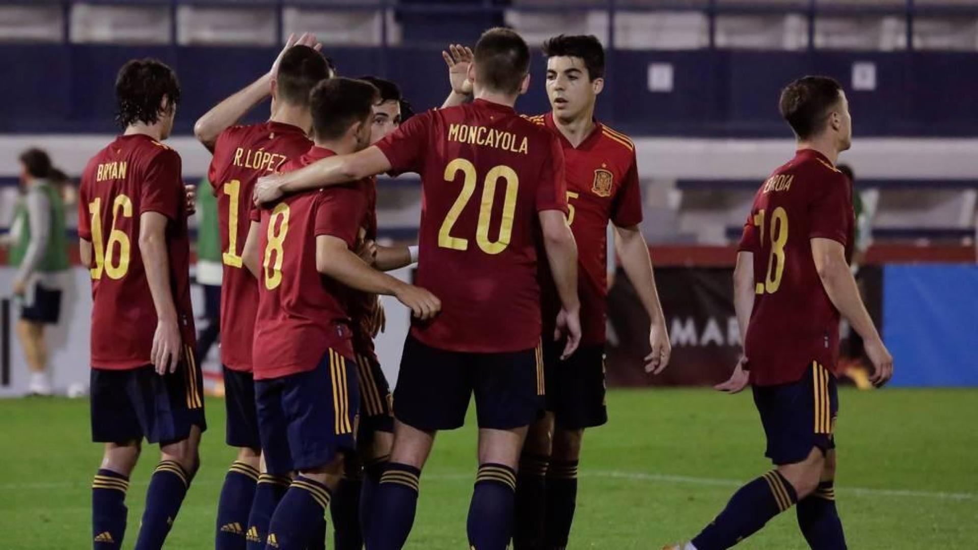 Moncayola anota su primer gol con la selección española sub-21