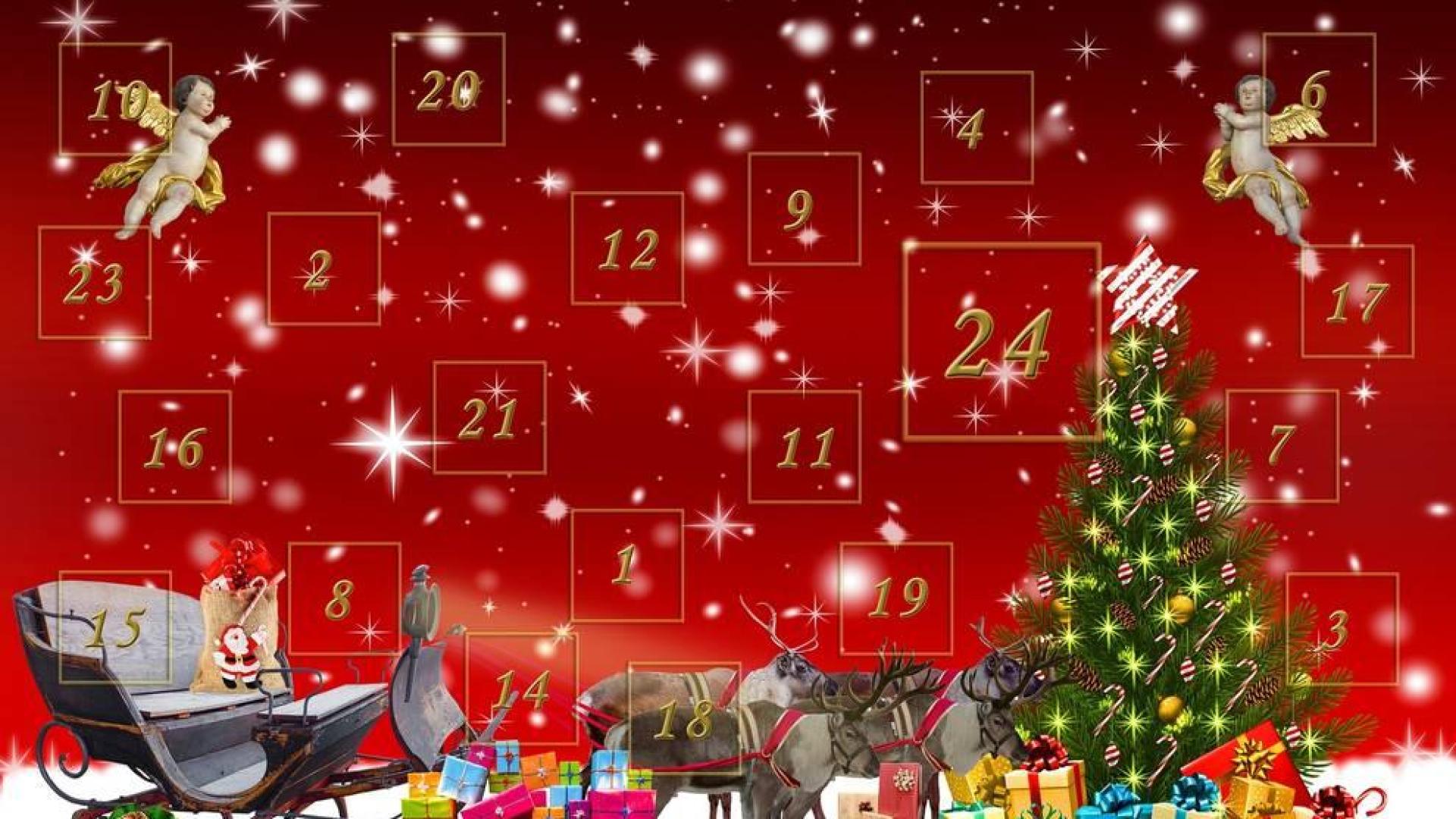 Imagen de un calendario de adviento tradicional
