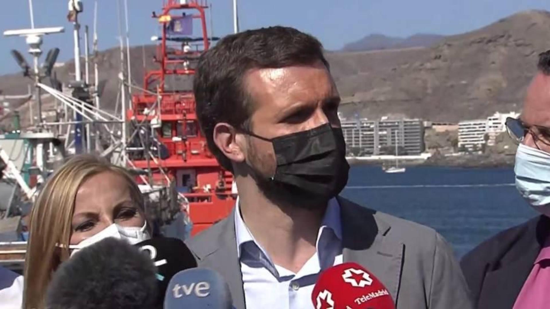 Casado responsabiliza al Gobierno del "colapso" migratorio de Canarias