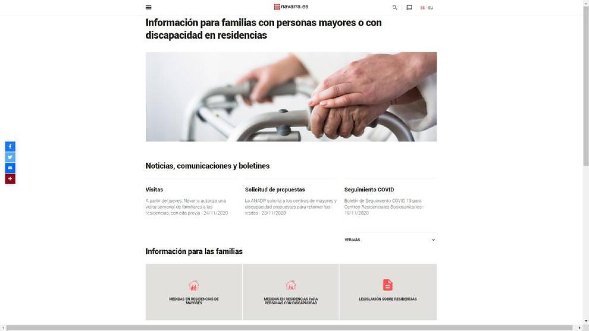 Imagen de la nueva web.