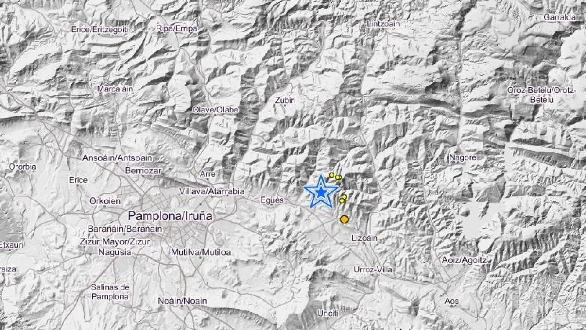 Terremoto en Navarra de 2.4 grados en la escala de Ritcher sentido en la Comarca de Pamplona