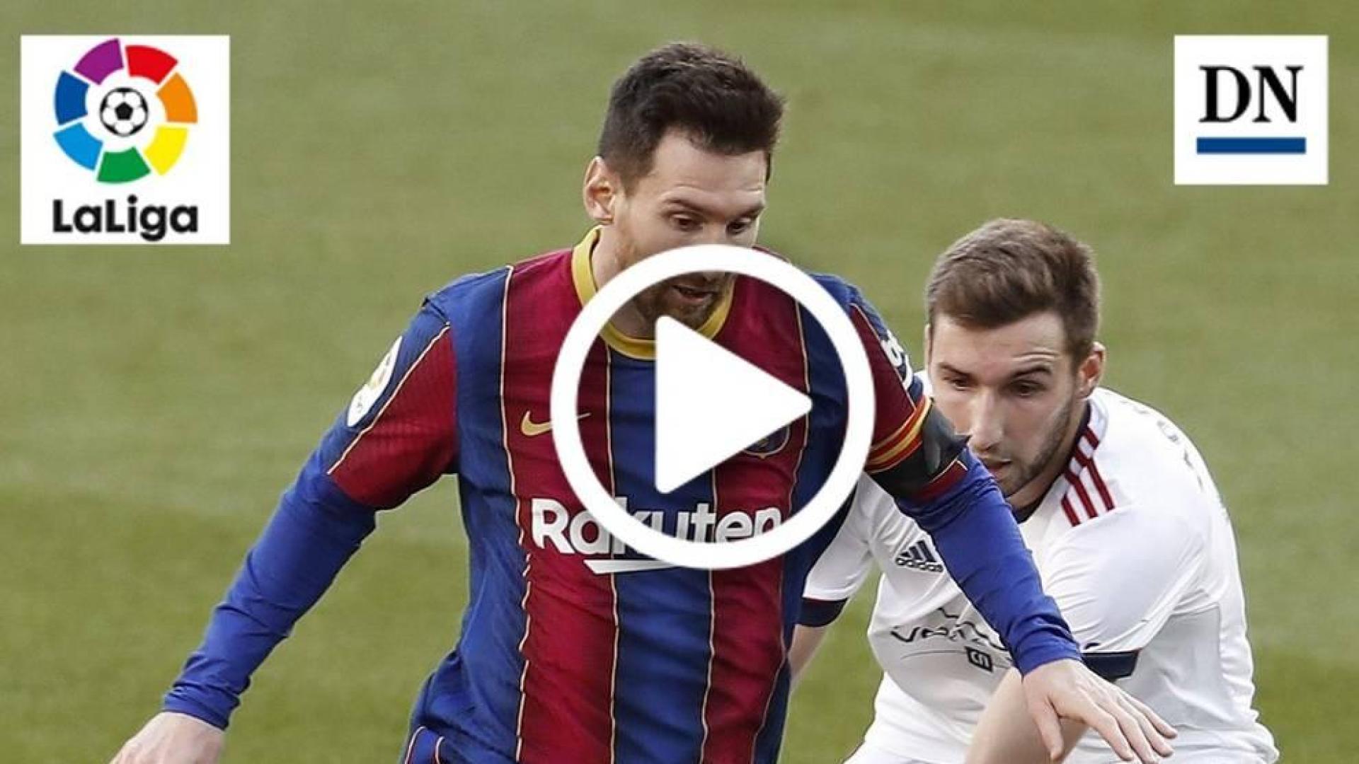 Vídeo Barcelona-Osasuna: disparo de Moncayola desde su propio campo