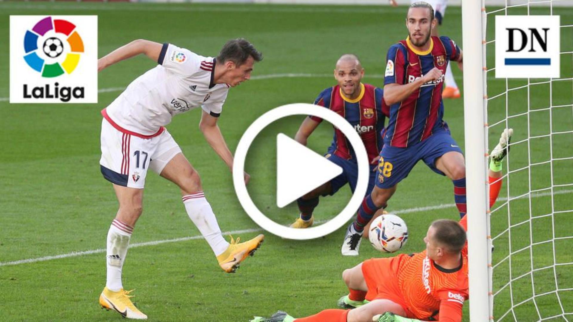 Vídeo Barcelona-Osasuna: gol anulado a Budimir (jornada 11)