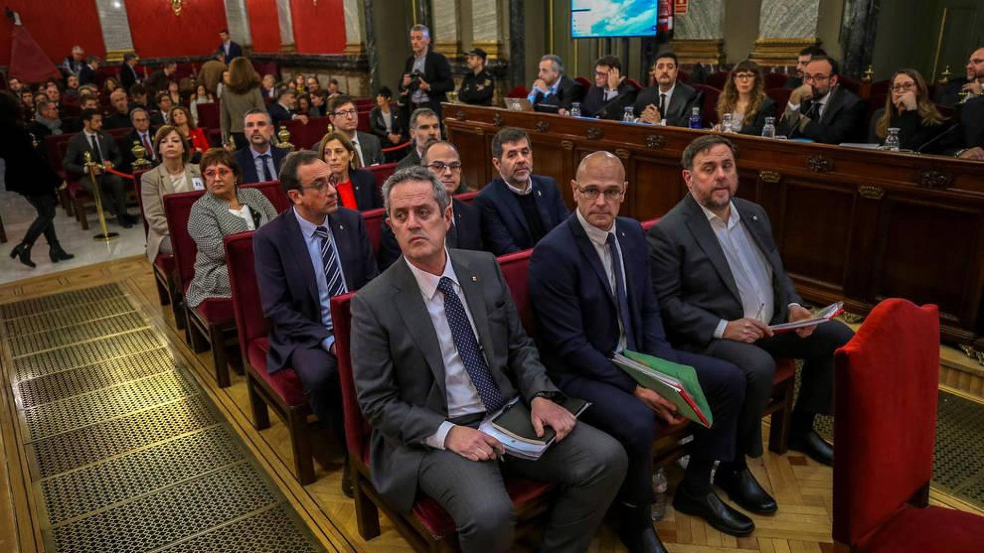 Los condenados, en el banquillo durante el juicio del Proces.