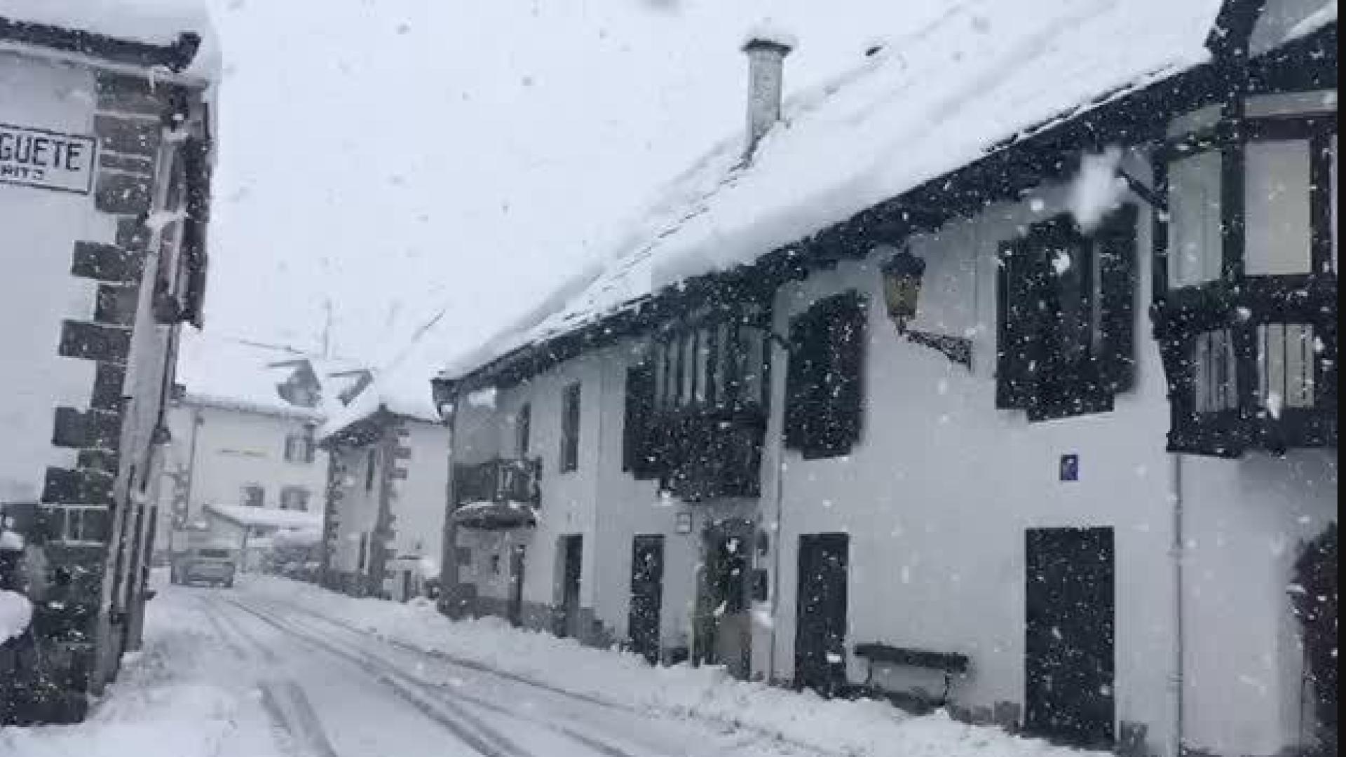 Vídeo de la nevada en Burguete