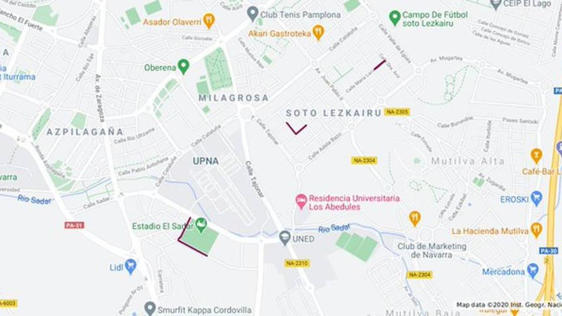 Estos son los cortes de tráfico de este lunes en Pamplona