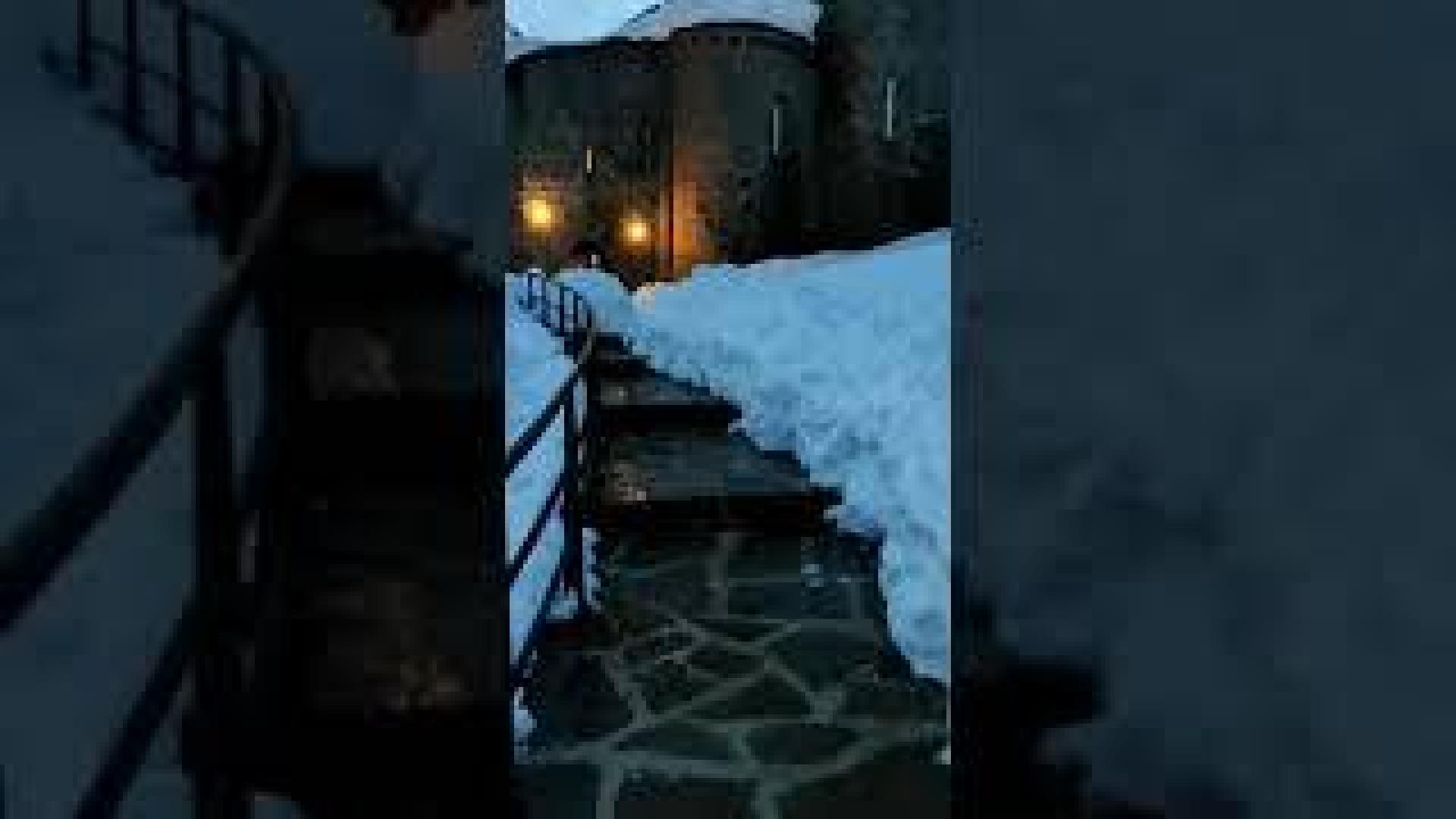 Despejada de nieve la entrada al Santuario de San Miguel de Aralar