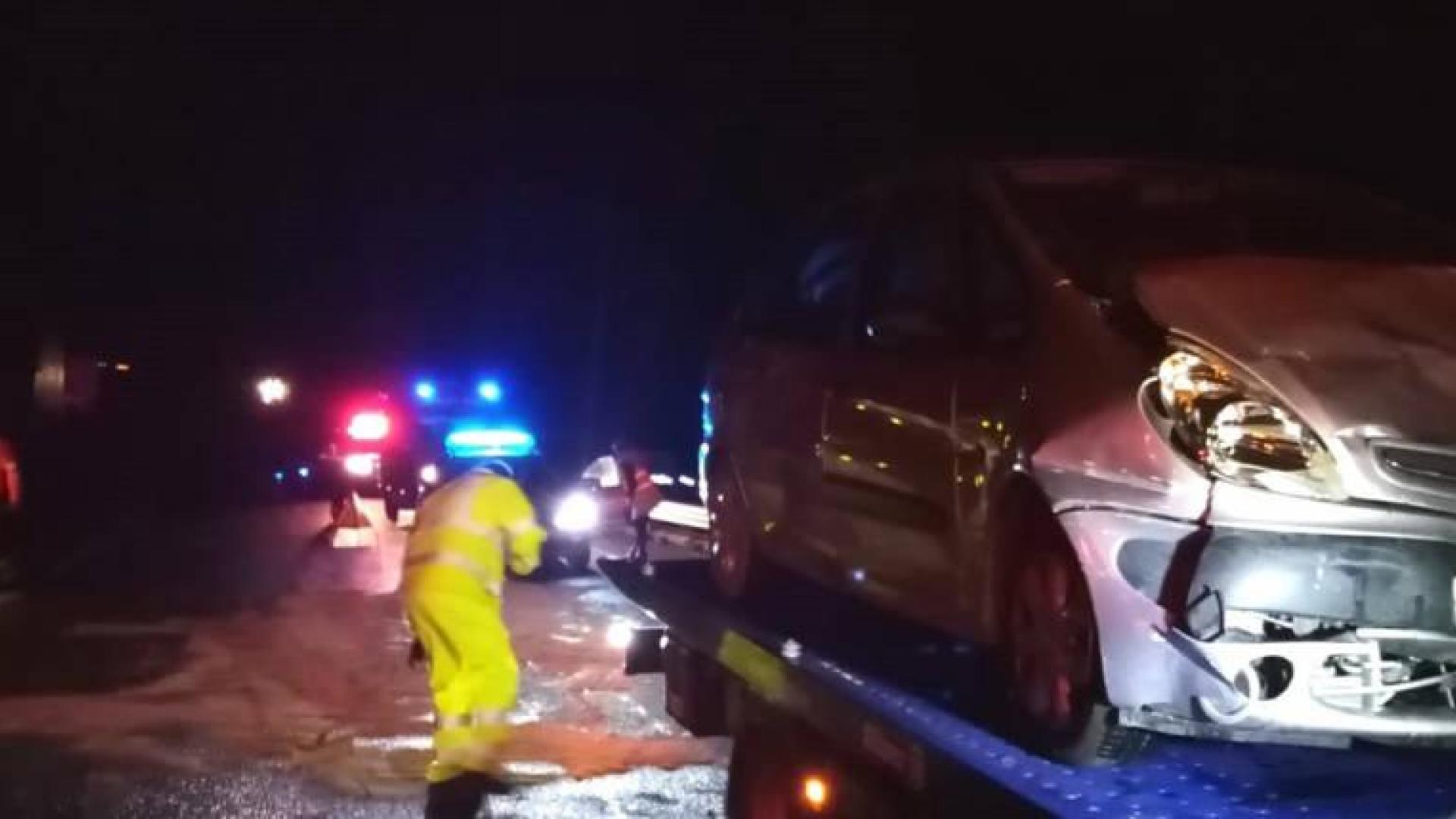 Colisión por alcance con cuatro vehículos implicados en la A-12 en Zizur