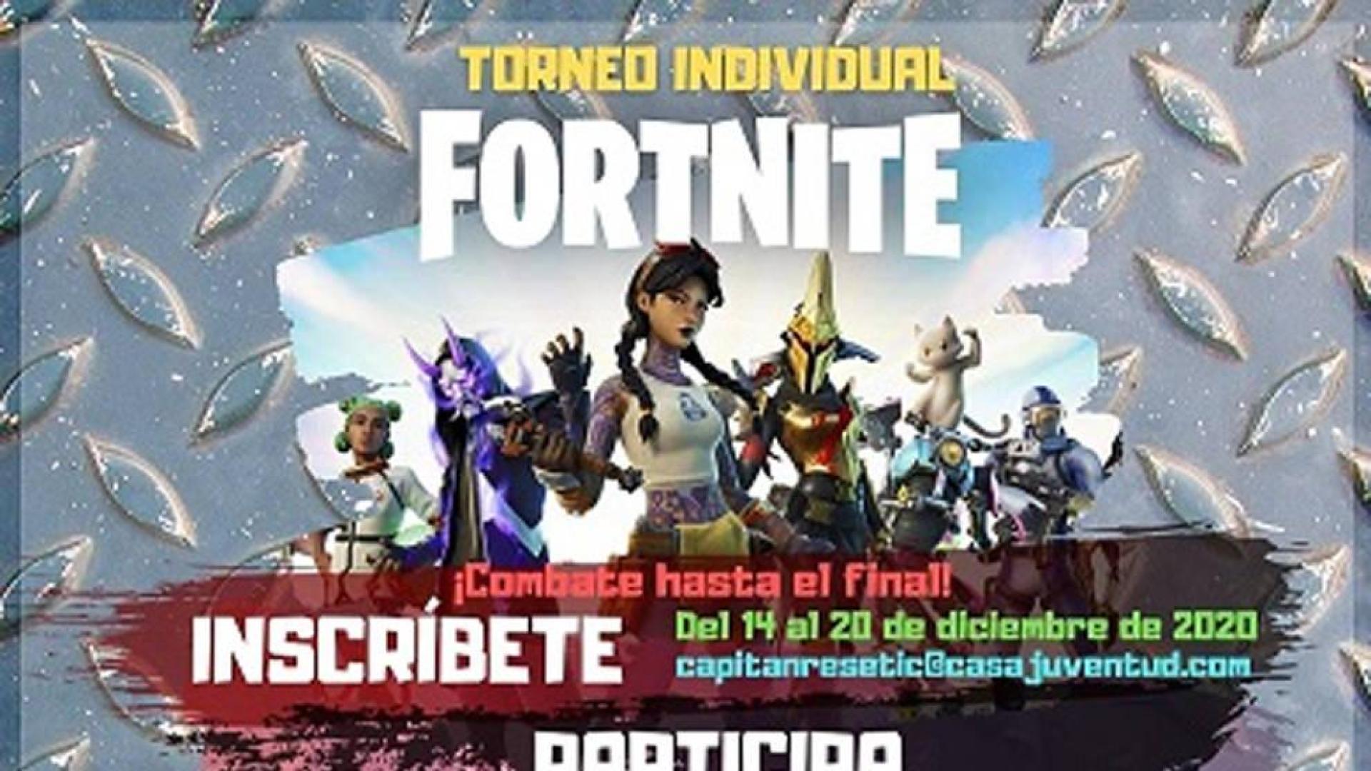 Torneo de Fortnite para jóvenes de entre 12 y 20 años en la Casa de la Juventud