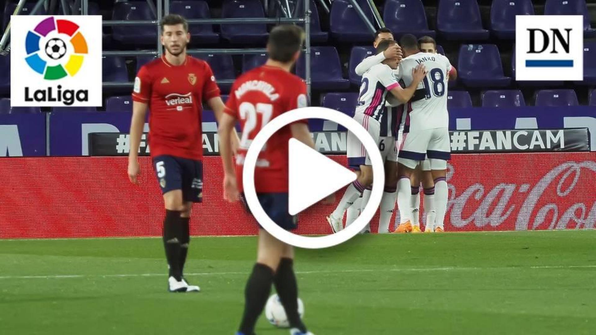 Resumen del Valladolid-Osasuna: gol de Weissman (1-0)