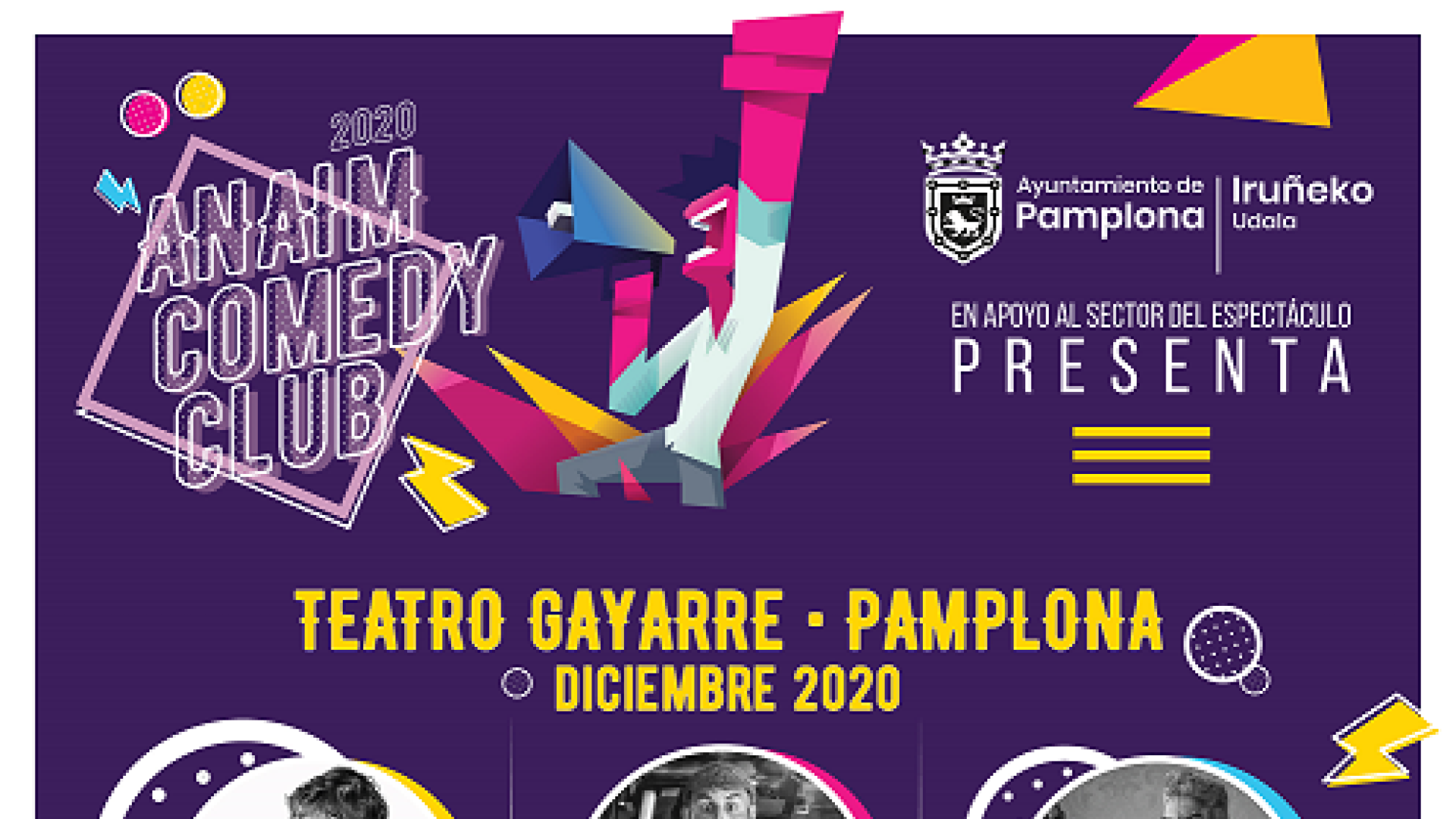 Las entradas para los espectáculos de humor en el Gayarre, a la venta este martes