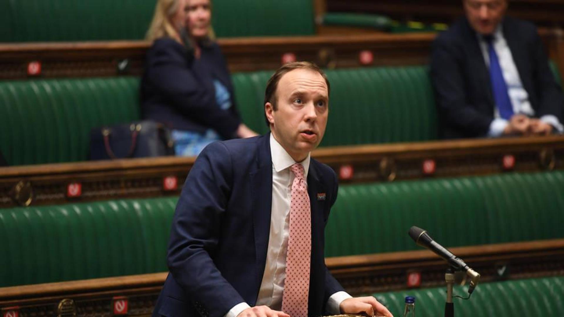 El ministro británico de Sanidad, Matt Hancock.