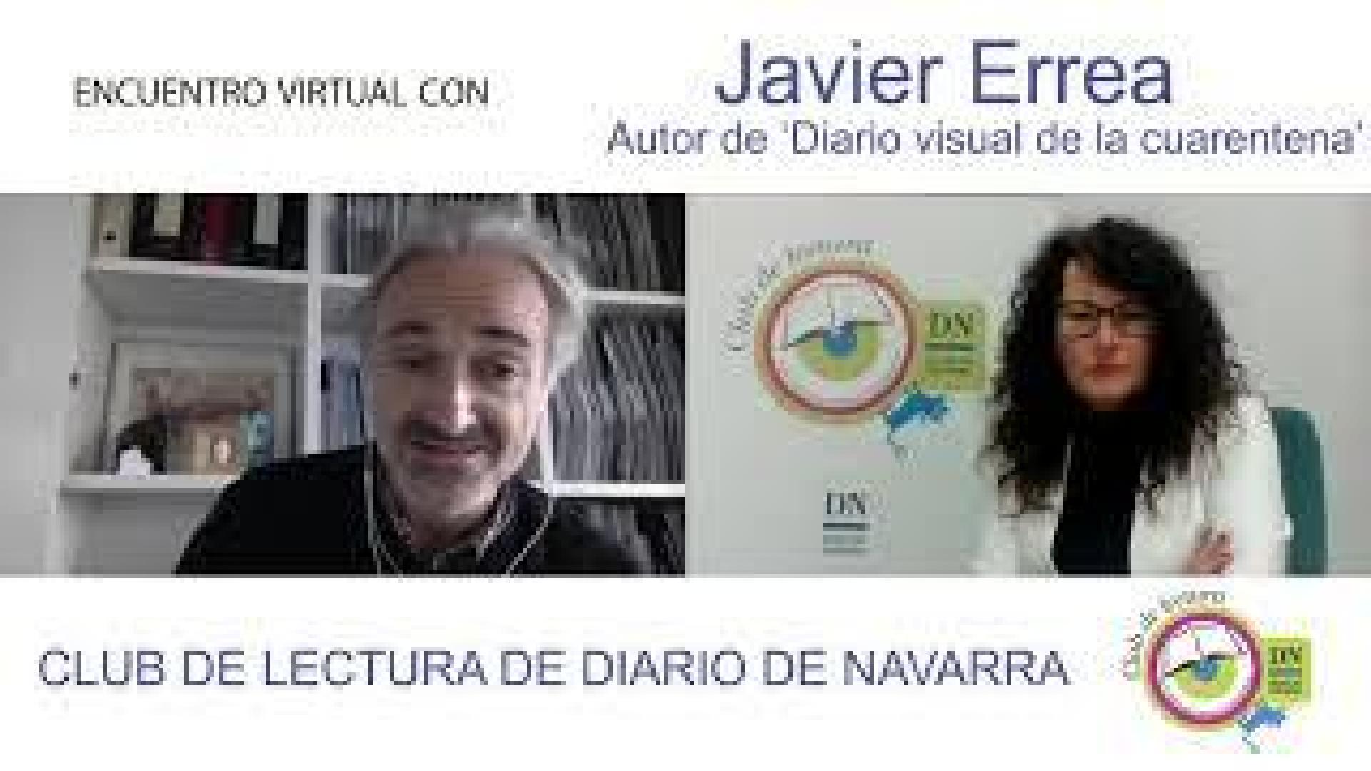 Encuentro virtual del Club de Lectura de Diario de Navarra con Javier Errea para presentar 'Diario visual de la cuarentena'