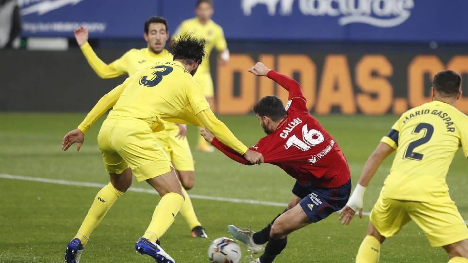 El penalti no señalado a favor de Osasuna contra el Villarreal